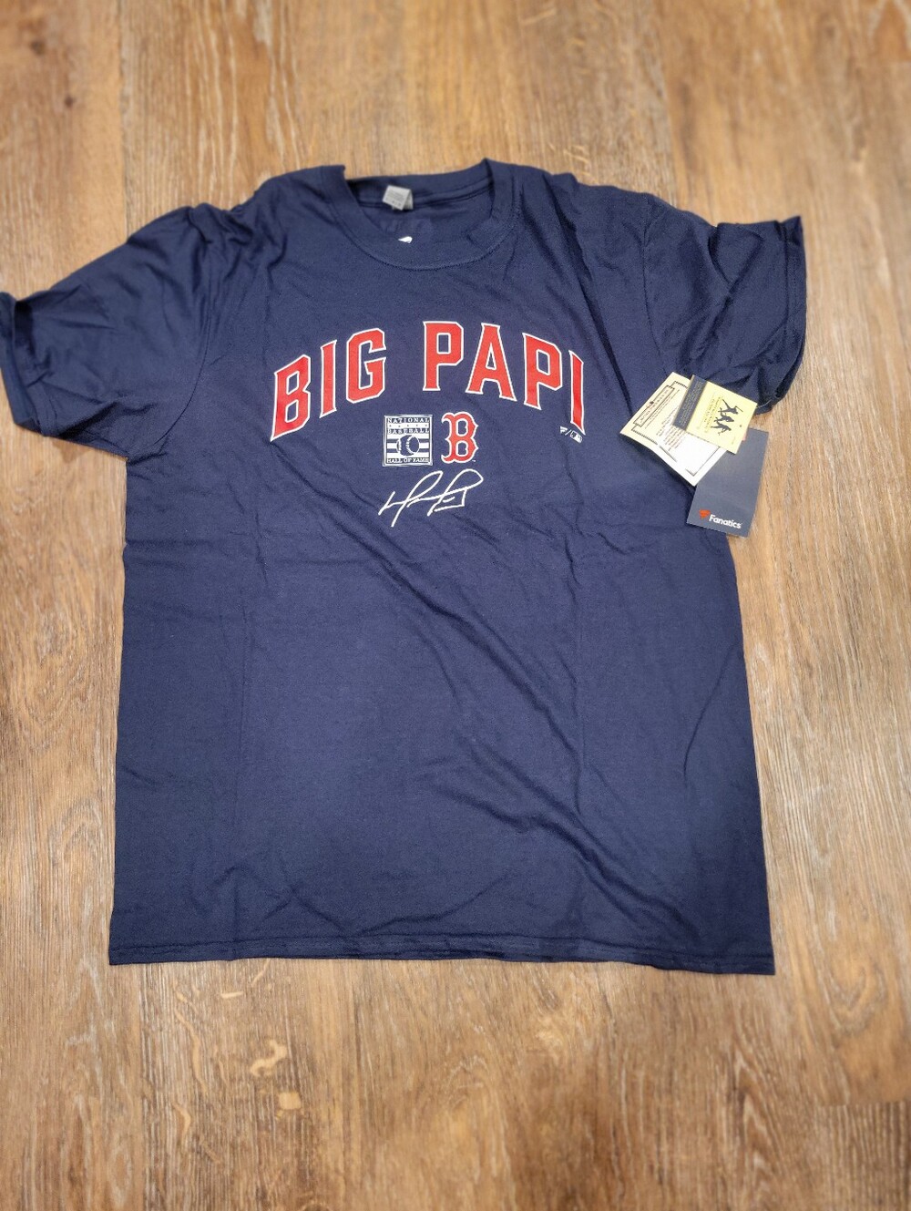 NWT Fanatics Boston Red Sox Big Papi Cooperstown Collection Navy Graphic T‑Shirt